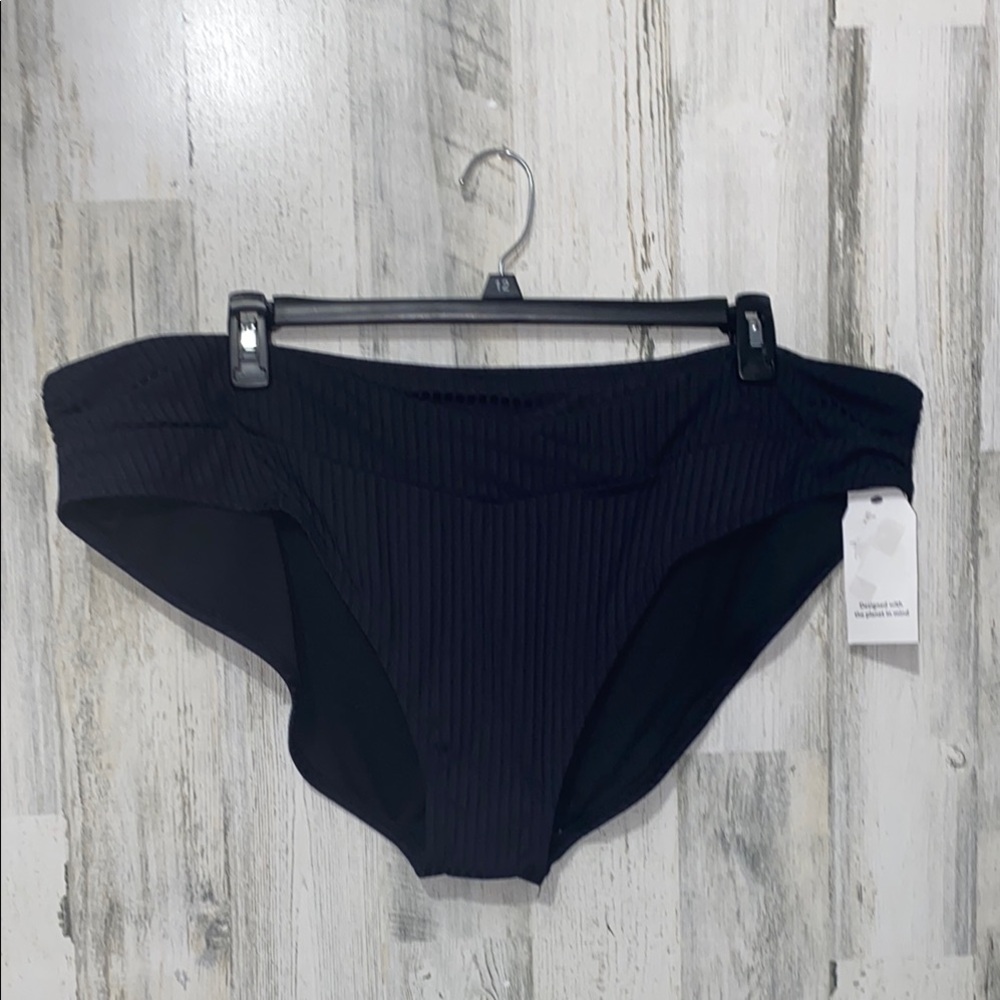 0701 Time and Tru Black Bikini Swim Bottom